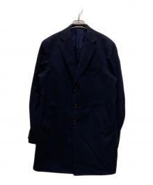 D'URBAN（ダーバン）の古着「フランネルウールチェスターコート」｜ネイビー