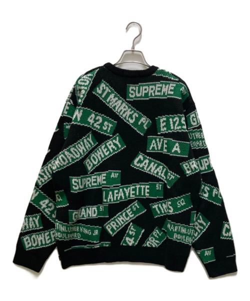 SUPREME（シュプリーム）Supreme (シュプリーム) ストリート サインズ セーター グリーン サイズ: Lの古着・服飾アイテム