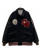HOUSTONヒューストン）の古着「メルトンアワードジャケット」｜ブラック