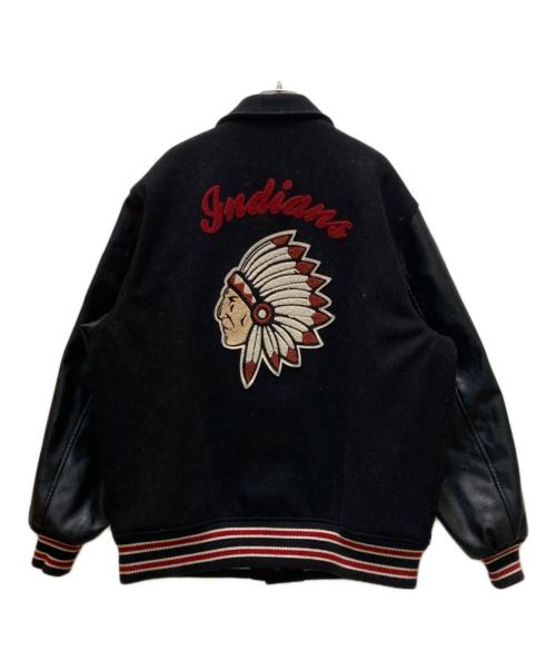 HOUSTON（ヒューストン）HOUSTON (ヒューストン) メルトンアワードジャケット ブラック サイズ:XXLの古着・服飾アイテム