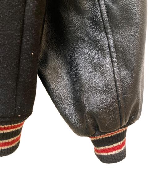 HOUSTON（ヒューストン）HOUSTON (ヒューストン) メルトンアワードジャケット ブラック サイズ:XXLの古着・服飾アイテム