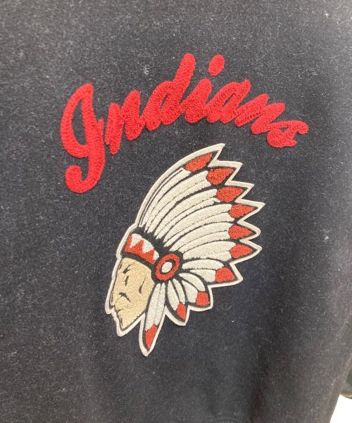 HOUSTON（ヒューストン）HOUSTON (ヒューストン) メルトンアワードジャケット ブラック サイズ:XXLの古着・服飾アイテム