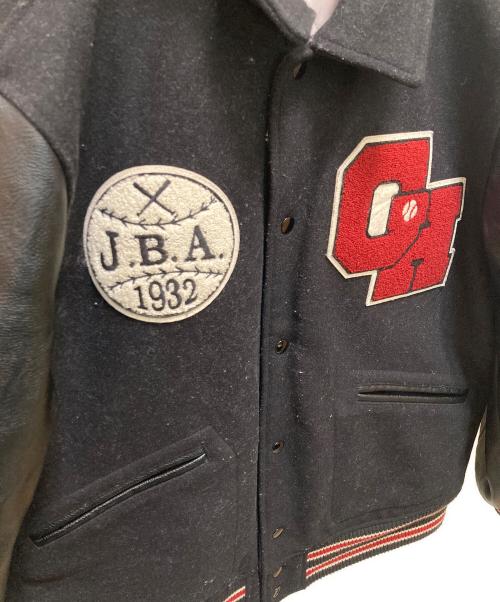 HOUSTON（ヒューストン）HOUSTON (ヒューストン) メルトンアワードジャケット ブラック サイズ:XXLの古着・服飾アイテム