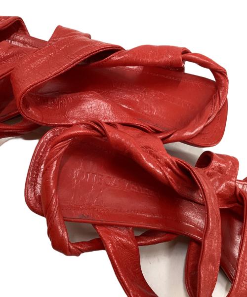 BOTTEGA VENETA（ボッテガベネタ）BOTTEGA VENETA (ボッテガベネタ) ポインテッドトゥレザーサンダル レッド サイズ:36の古着・服飾アイテム