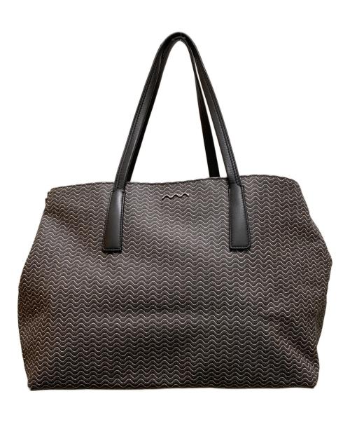 zanellato（ザネラート）zanellato (ザネラート) 波柄トートバッグ ブラックの古着・服飾アイテム