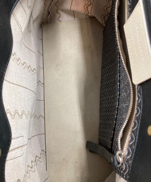 zanellato（ザネラート）zanellato (ザネラート) 波柄トートバッグ ブラックの古着・服飾アイテム