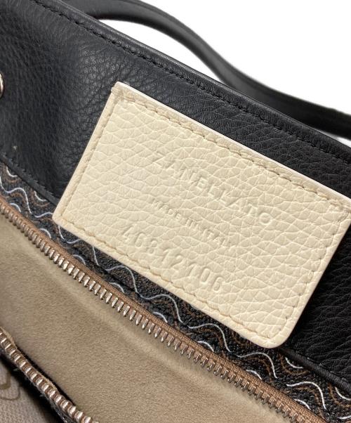 zanellato（ザネラート）zanellato (ザネラート) 波柄トートバッグ ブラックの古着・服飾アイテム