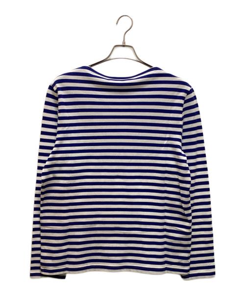 LACOSTE（ラコステ）LACOSTE (ラコステ) ボーダーバスクシャツ ブルー×ホワイト サイズ:5の古着・服飾アイテム