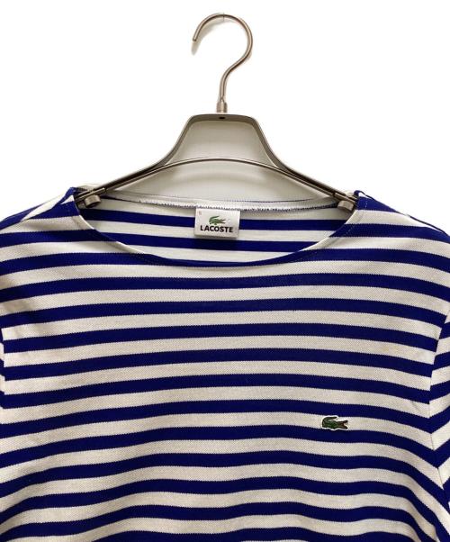 LACOSTE（ラコステ）LACOSTE (ラコステ) ボーダーバスクシャツ ブルー×ホワイト サイズ:5の古着・服飾アイテム