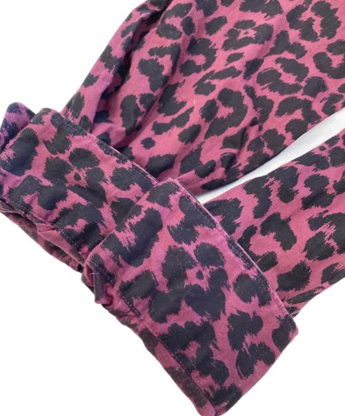 PS Paul Smith（ＰＳポールスミス）PS Paul Smith (ＰＳポールスミス) レオパードラウンドカラーシャツ パープル×ブラック サイズ:XLの古着・服飾アイテム