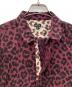 中古・古着 PS Paul Smith (ＰＳポールスミス) レオパードラウンドカラーシャツ パープル×ブラック サイズ:XL：7000円