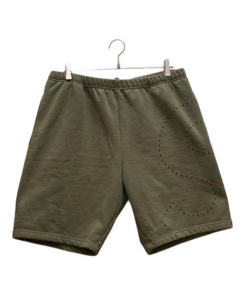 SUPREME（シュプリーム）SUPREME (シュプリーム) レーザーカットロゴスウェットハーフパンツ グリーン サイズ:Lの古着・服飾アイテム