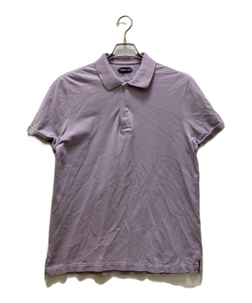 TOM FORD（トムフォード）TOM FORD (トムフォード) 裾RFロゴ刺繍ポロシャツ パープル サイズ:50の古着・服飾アイテム