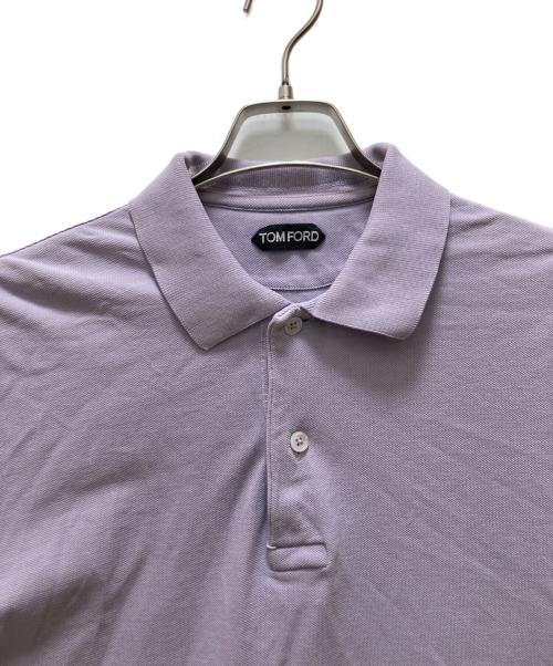 TOM FORD（トムフォード）TOM FORD (トムフォード) 裾RFロゴ刺繍ポロシャツ パープル サイズ:50の古着・服飾アイテム
