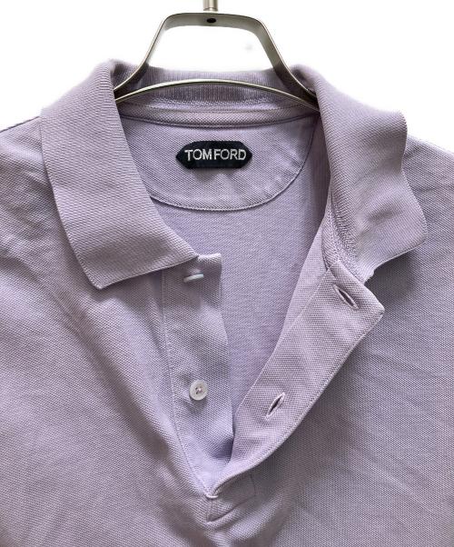 TOM FORD（トムフォード）TOM FORD (トムフォード) 裾RFロゴ刺繍ポロシャツ パープル サイズ:50の古着・服飾アイテム