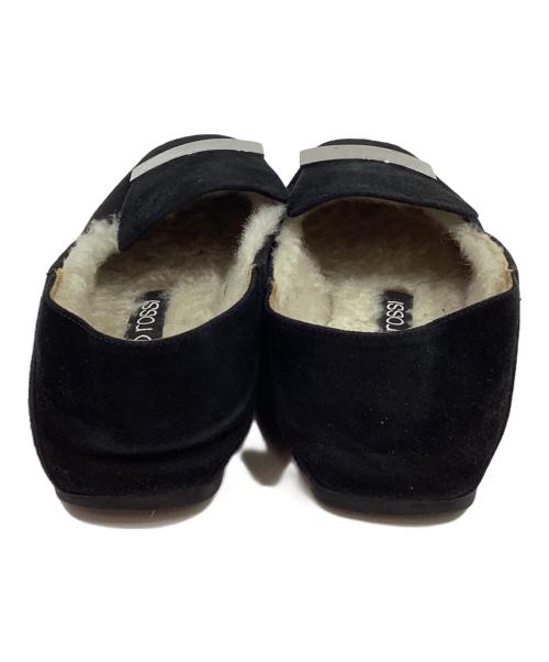 sergio rossi（セルジオロッシ）sergio rossi (セルジオロッシ) ボア フラットスリッパ シューズ ブラック サイズ:35の古着・服飾アイテム