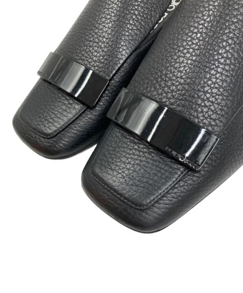 sergio rossi（セルジオロッシ）sergio rossi (セルジオロッシ) スクエアトゥ フラットシューズ ブラック サイズ:SIZE 35の古着・服飾アイテム