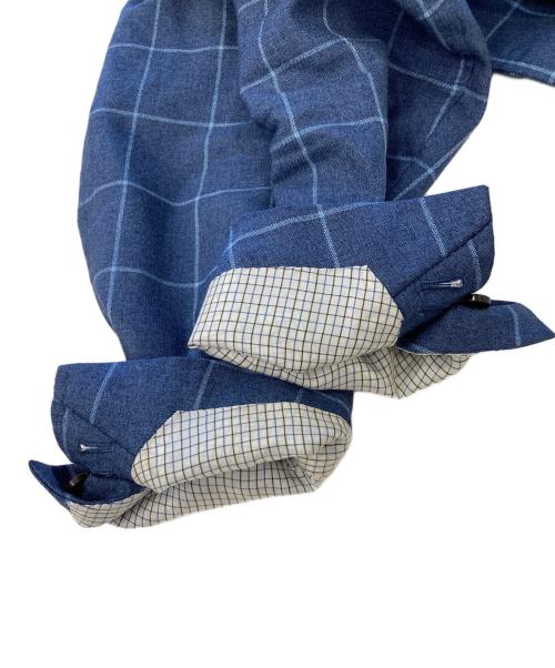 TOMORROW LAND（トゥモローランド）TOMORROW LAND (トゥモローランド) LORO PIANA (ロロピアーナ) シルク・カシミヤ ウィンドウチェック2Bテーラードジャケット ブルー サイズ:R35の古着・服飾アイテム