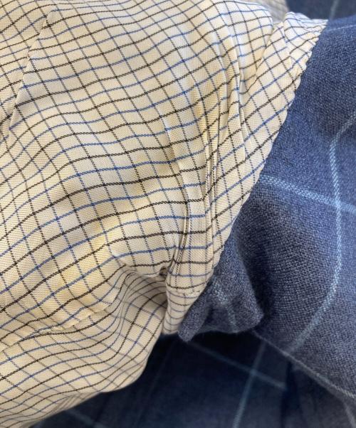 TOMORROW LAND（トゥモローランド）TOMORROW LAND (トゥモローランド) LORO PIANA (ロロピアーナ) シルク・カシミヤ ウィンドウチェック2Bテーラードジャケット ブルー サイズ:R35の古着・服飾アイテム