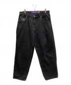 SEDAN ALL-PURPOSEセダンオールパーパス）の古着「オーバルロゴデニムパンツ」｜ブラック