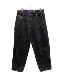 SEDAN ALL-PURPOSE（セダンオールパーパス）の古着「オーバルロゴデニムパンツ」｜ブラック