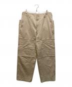 MAATEE&SONSマーティーアンドサンズ）の古着「CABLEYARN DOUBLE KNEE PANTS」｜アイボリー