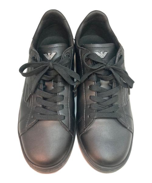 EMPORIO ARMANI（エンポリオアルマーニ）EMPORIO ARMANI (エンポリオアルマーニ) Classic CC スニーカー ブラック サイズ:UK7.5の古着・服飾アイテム