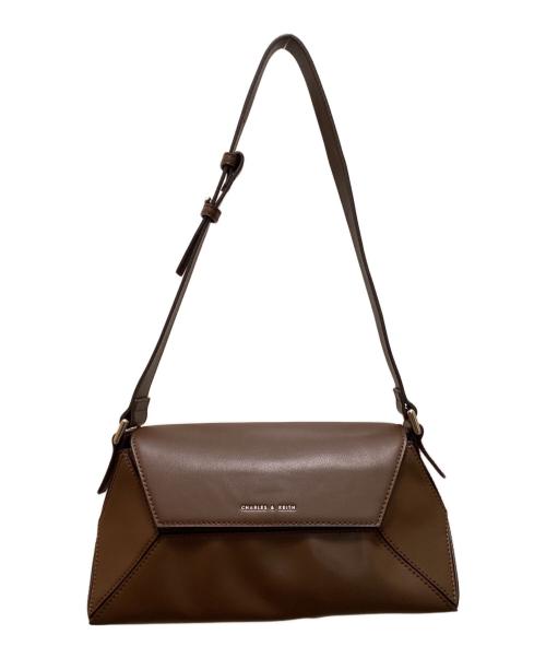 CHARLES & KEITH（チャールズアンドキース）CHARLES & KEITH (チャールズアンドキース) Nasrin ナスリン ジオメトリックショルダーバッグ ブラウンの古着・服飾アイテム