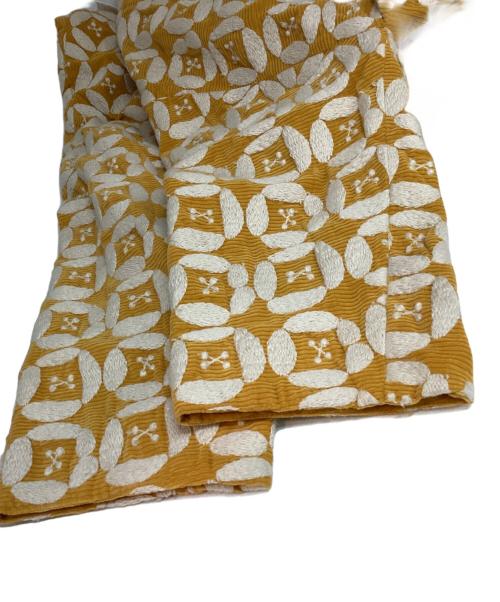 mina perhonen（ミナ ペルホネン）mina perhonen (ミナ ペルホネン) DEAR エンブロイダリー ノーカラー コート イエロー サイズ:38の古着・服飾アイテム