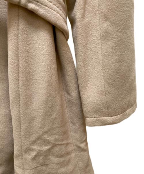 MaxMara（マックスマーラ）MaxMara (マックスマーラ) アンゴラウール・ラビットファー襟コート ベージュ サイズ:38の古着・服飾アイテム