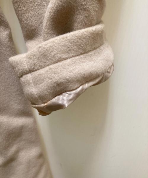 MaxMara（マックスマーラ）MaxMara (マックスマーラ) アンゴラウール・ラビットファー襟コート ベージュ サイズ:38の古着・服飾アイテム