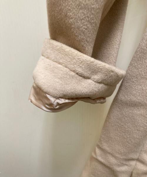 MaxMara（マックスマーラ）MaxMara (マックスマーラ) アンゴラウール・ラビットファー襟コート ベージュ サイズ:38の古着・服飾アイテム