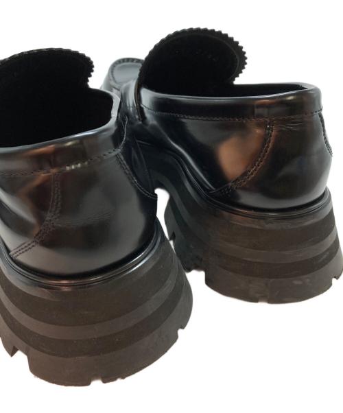 ALEXANDER McQUEEN（アレキサンダーマックイーン）ALEXANDER McQUEEN (アレキサンダーマックイーン) 厚底コインローファー ブラック サイズ: 37 1/2の古着・服飾アイテム