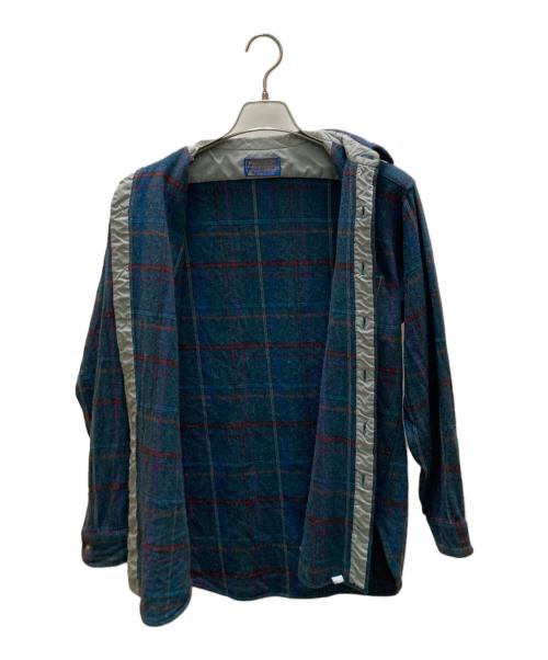PENDLETON（ペンドルトン）PENDLETON (ペンドルトン) 70sチェックウールシャツ ブルー サイズ:Mの古着・服飾アイテム