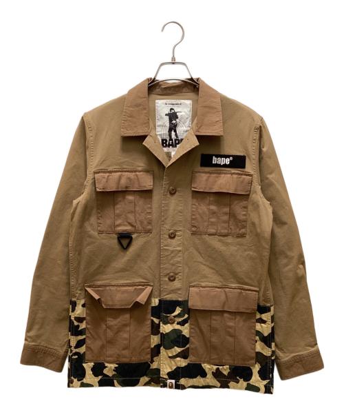 A BATHING APE（ア ベイシング エイプ）A BATHING APE (ア ベイシング エイプ) ハンティングジャケット ブラウン サイズ:Mの古着・服飾アイテム