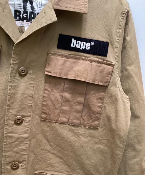 A BATHING APE（ア ベイシング エイプ）A BATHING APE (ア ベイシング エイプ) ハンティングジャケット ブラウン サイズ:Mの古着・服飾アイテム