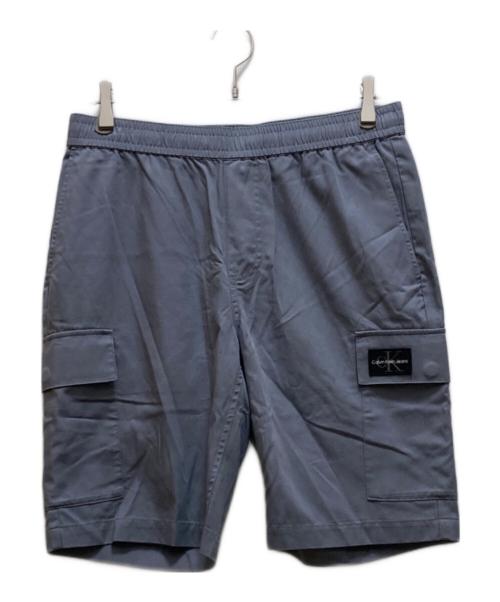 Calvin Klein Jeans（カルバンクラインジーンズ）Calvin Klein Jeans (カルバンクラインジーンズ) ロゴ ウーブン ハーフパンツ ブルー サイズ:Sの古着・服飾アイテム