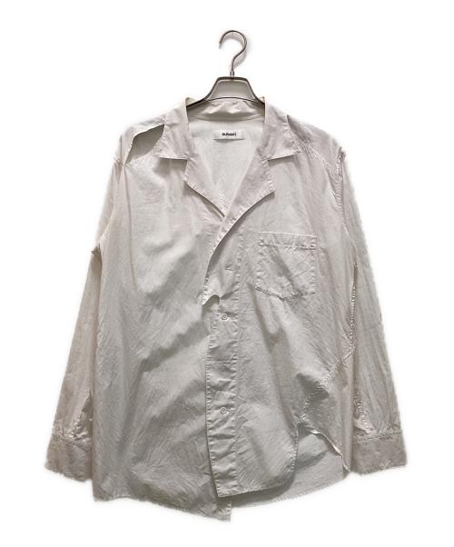 sulvam（サルバム）sulvam (サルバム) スラッシュオープンカラーシャツ ホワイト サイズ:不明の古着・服飾アイテム