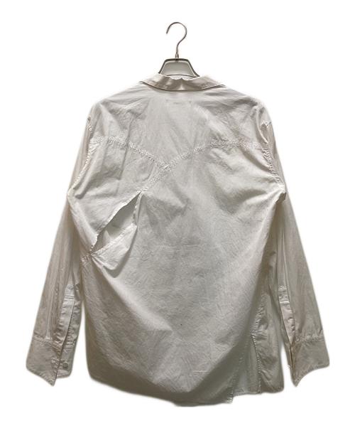 sulvam（サルバム）sulvam (サルバム) スラッシュオープンカラーシャツ ホワイト サイズ:不明の古着・服飾アイテム