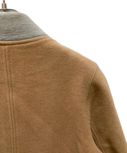 NO CONTROL AIR（ノーコントロールエアー）NO CONTROL AIR (ノーコントロールエアー) リブカラーダブルジップウールコート ベージュ サイズ:N38の古着・服飾アイテム