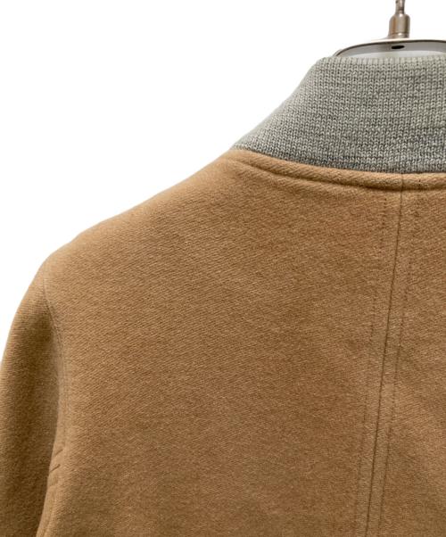 NO CONTROL AIR（ノーコントロールエアー）NO CONTROL AIR (ノーコントロールエアー) リブカラーダブルジップウールコート ベージュ サイズ:N38の古着・服飾アイテム