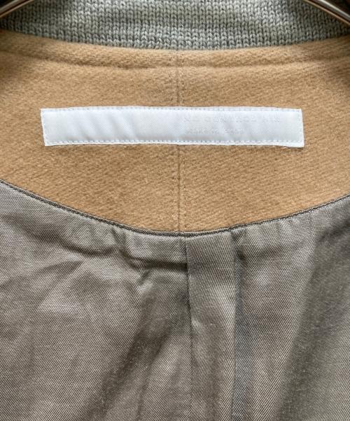 NO CONTROL AIR（ノーコントロールエアー）NO CONTROL AIR (ノーコントロールエアー) リブカラーダブルジップウールコート ベージュ サイズ:N38の古着・服飾アイテム