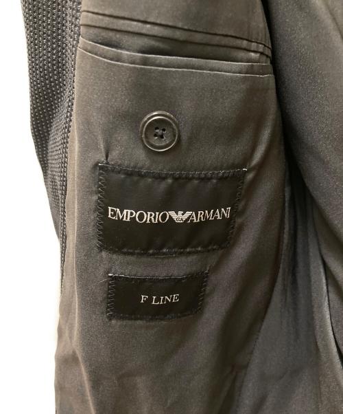 EMPORIO ARMANI（エンポリオ アルマーニ）EMPORIO ARMANI (エンポリオアルマーニ) F LINE 2Bテーラードジャケット ブラック サイズ:48の古着・服飾アイテム