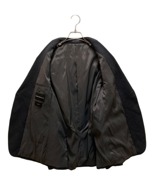 EMPORIO ARMANI（エンポリオ アルマーニ）EMPORIO ARMANI (エンポリオアルマーニ) F LINE 2Bテーラードジャケット ブラック サイズ:48の古着・服飾アイテム