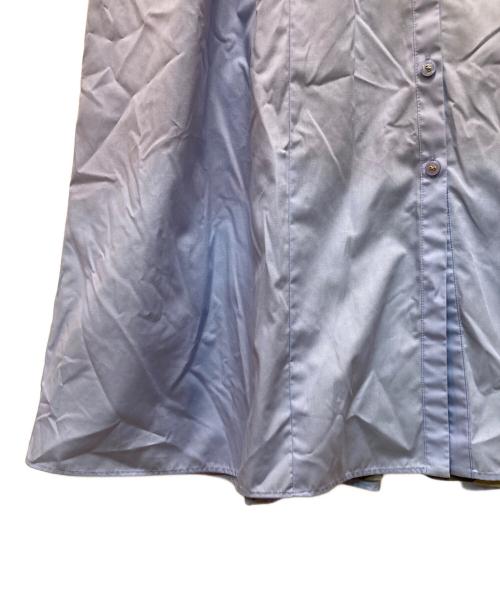 BLUE LABEL CRESTBRIDGE（ブルーレーベルクレストブリッジ）BLUE LABEL CRESTBRIDGE (ブルーレーベルクレストブリッジ) ニットビスチェシャツドレス ブルー サイズ:38の古着・服飾アイテム