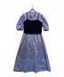 BLUE LABEL CRESTBRIDGE（ブルーレーベルクレストブリッジ）の古着「ニットビスチェシャツドレス」｜ブルー