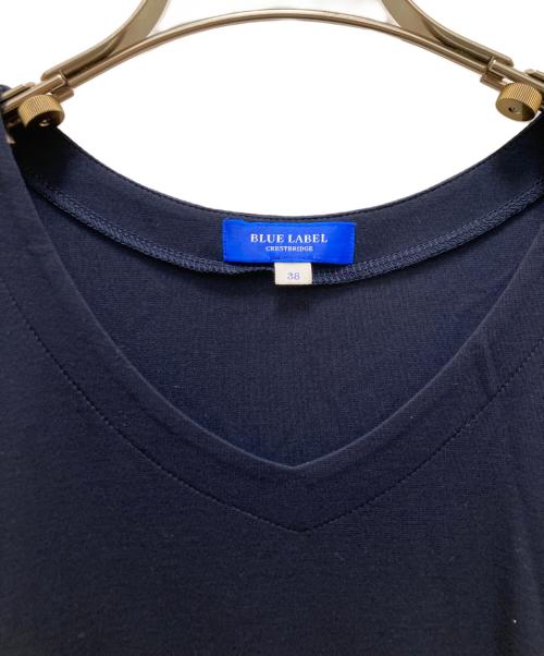 BLUE LABEL CRESTBRIDGE（ブルーレーベルクレストブリッジ）BLUE LABEL CRESTBRIDGE (ブルーレーベルクレストブリッジ) チェックデザイン半袖ワンピース ブラック サイズ:SIZE38の古着・服飾アイテム