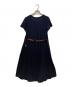 BLUE LABEL CRESTBRIDGE (ブルーレーベルクレストブリッジ) チェックデザイン半袖ワンピース ブラック サイズ:SIZE38：7000円