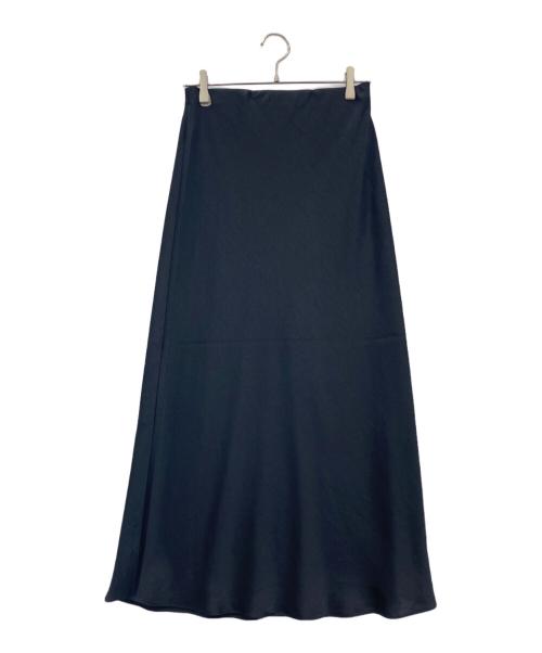 PLST（プラステ）PLST (プラステ) サテンスカート ブラック サイズ:Ｌの古着・服飾アイテム