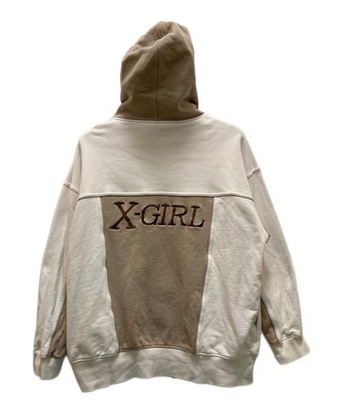 X-GIRL（エックスガール）X-girl (エックスガール) ジップパーカー ホワイト サイズ:Mの古着・服飾アイテム